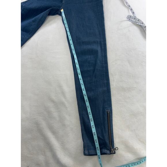 Rag & Bone Alice Moto Zipper Detail Skinny Leg Dark Wash Jean Womens 28 - Picture 10 of 10